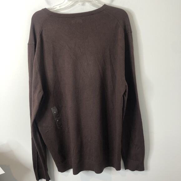 Alfani NWT Men's Long Sleeve V-Neck Sweater in Coffee Bean Size XL - Picture 6 of 8